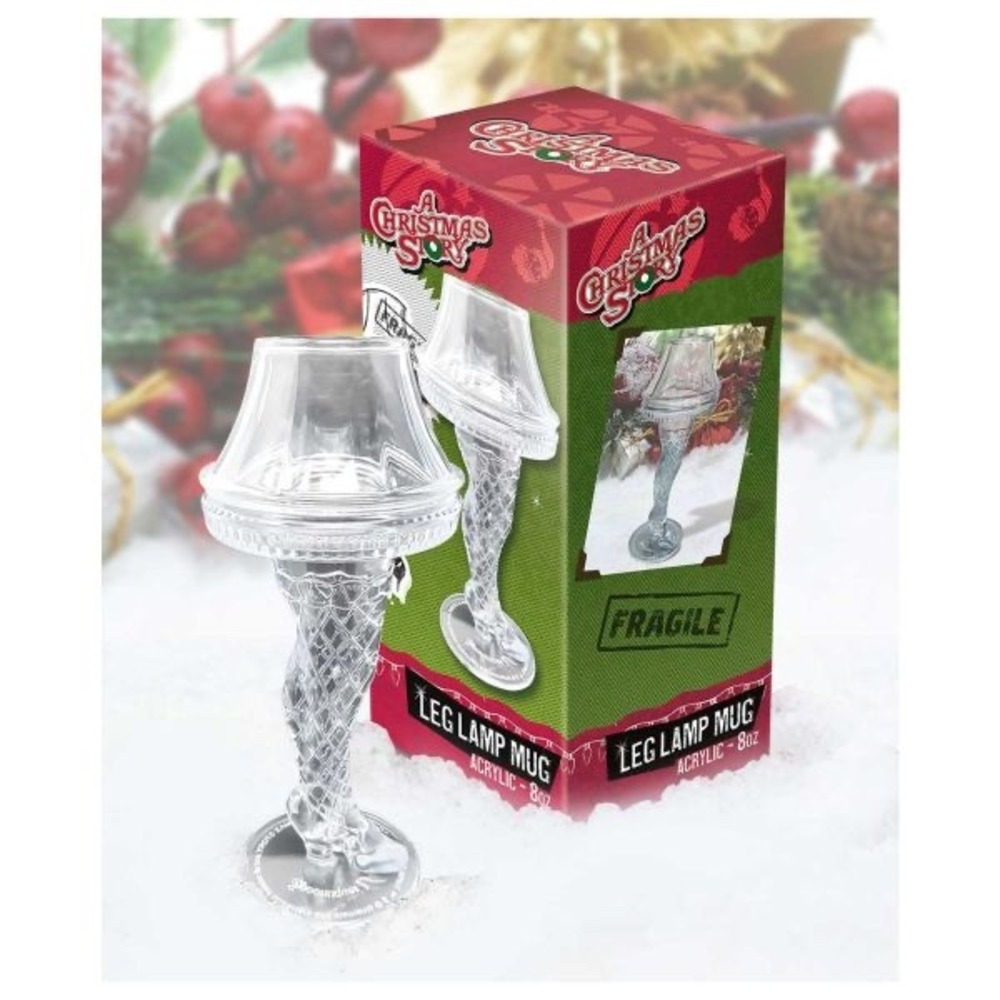 A Christmas Story Leg Lamp Mug Spoontiques Acrylic 8oz‎ Holiday Cup Rare HTF NEW